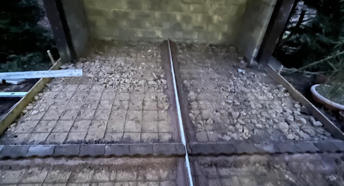 Création de sol en béton désactivé